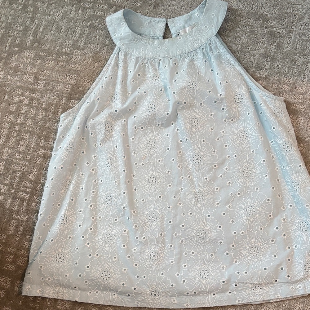 Design History Light Blue Sleeveless Top